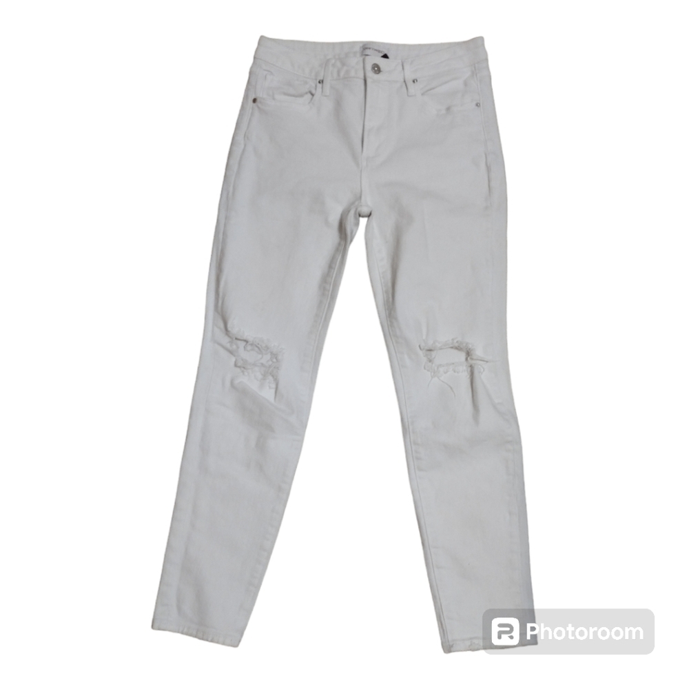 Driftwood Distressed 5 Pockets Skinny Ankle Jeans